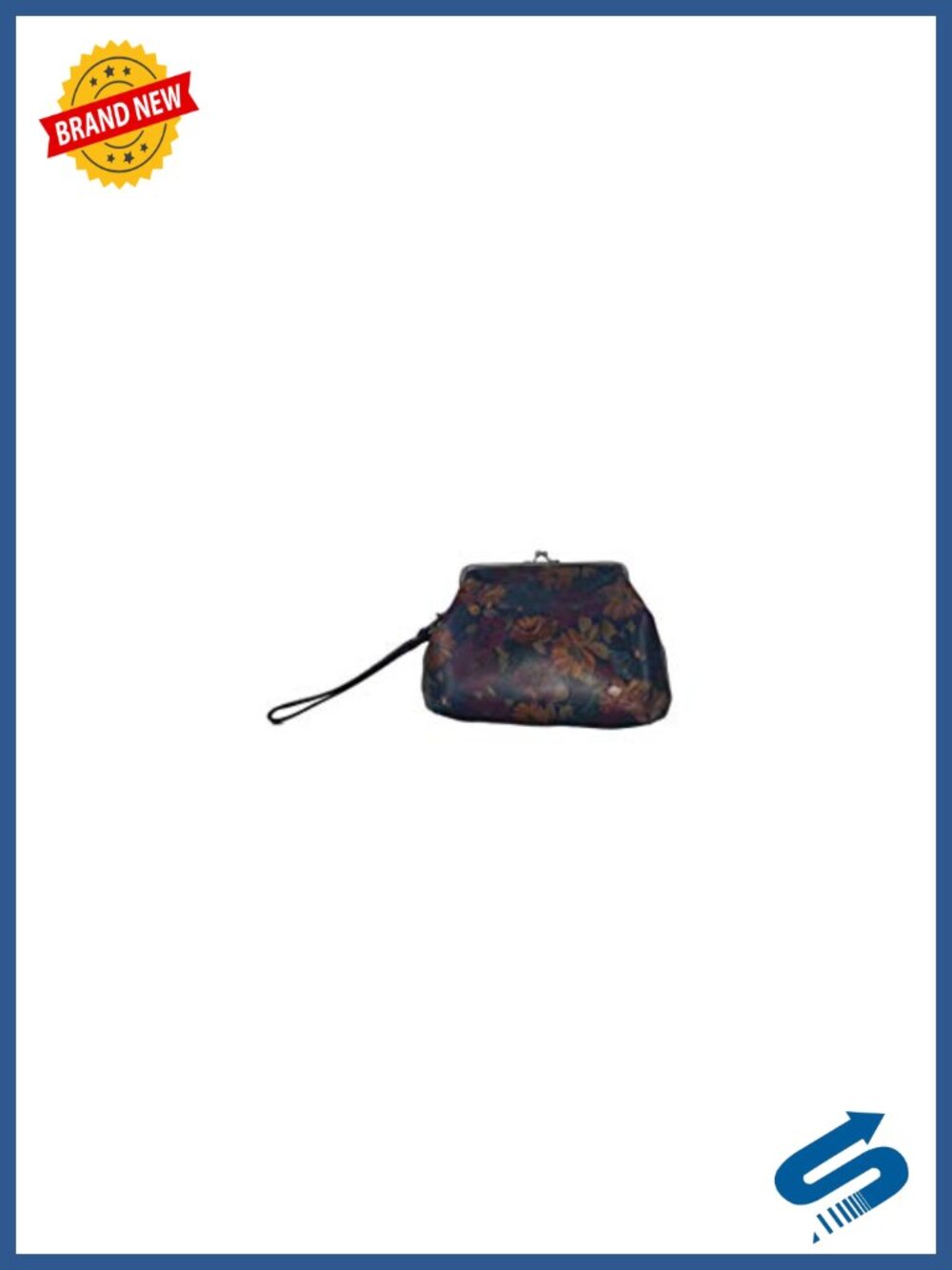 Patricia Nash Leather Savena Kisslock Wristlet Floral Clutch